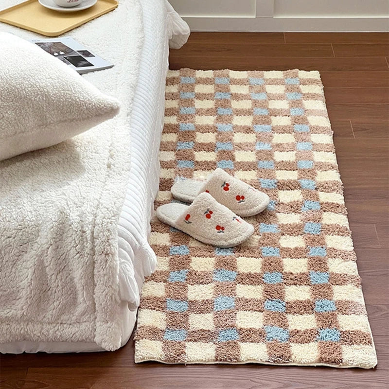 INS Irregular Carpet Bedroom Bedside Area Rugs Ocean Wave Shaped Carpets