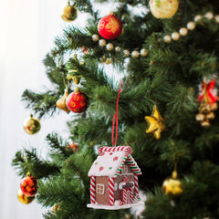 Christmas Party Decors Tree Pendant Birthday Decoration for Boy Creative Pendants Nutcracker Gingerbread House