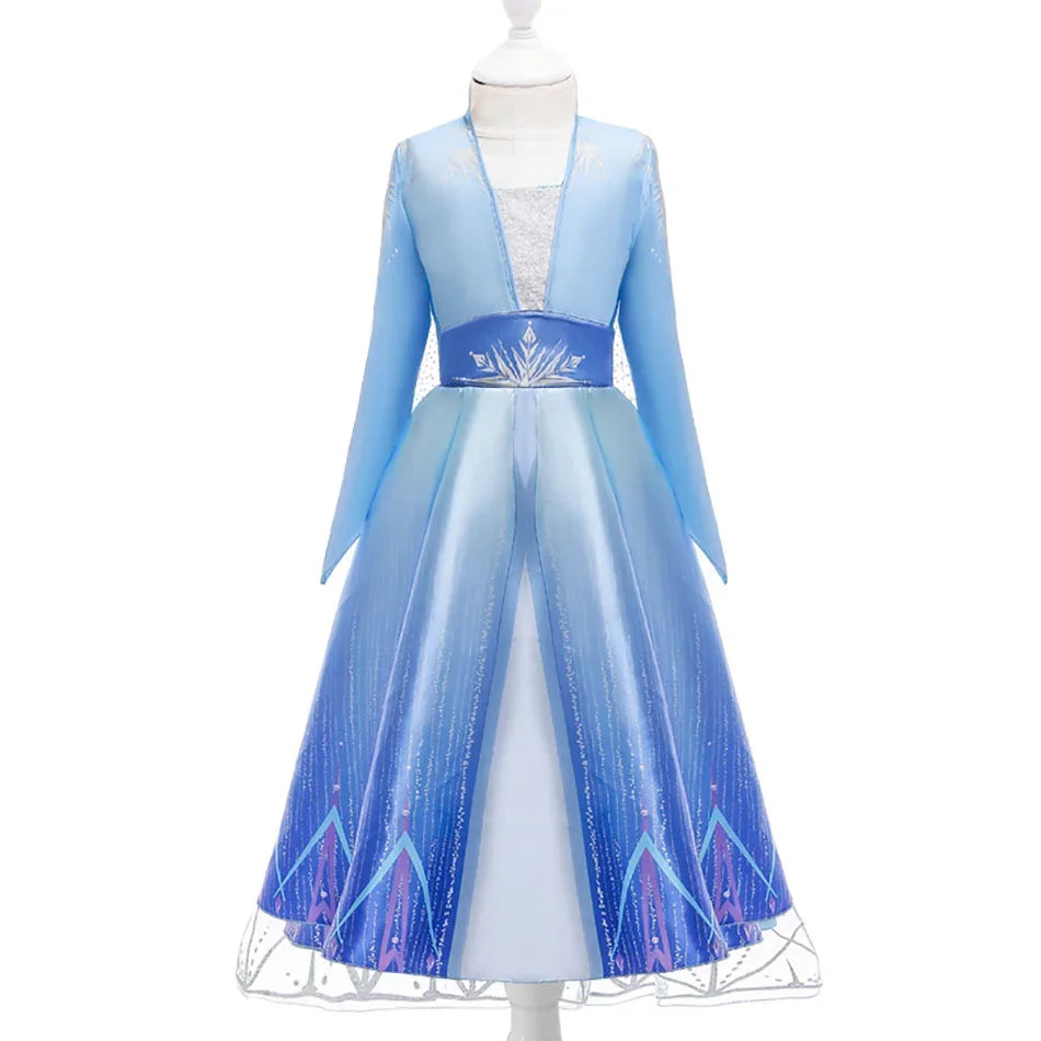 2024 Snow Queen Girls Dress Princess Elsa Dresses