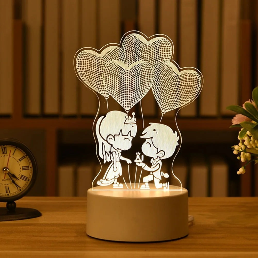 Valentines Day Gift 3D Love Lamp