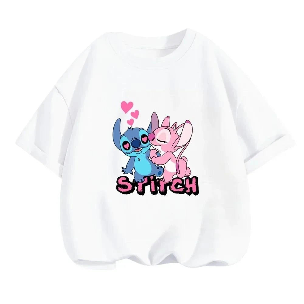 Boy Kids T Shirts Stitch Clothes Girl T-shirt Boys Trucksuit Children Sonic Short Sleeve Tops Summer Girls Top Clothing