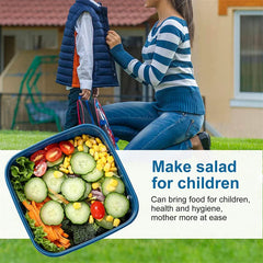 Portable Salad Lunch Container Salad Bowl 2 Compartments with Large Bento Boxes Salad Bowls Lunch Box Lunch Container For Food