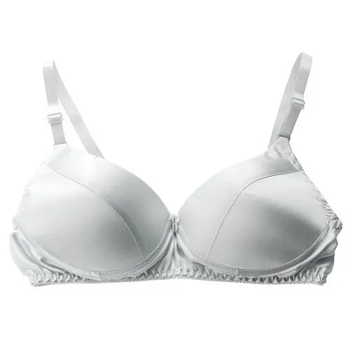 Good quality, affordable, breathable silk bra, thin, without steel rings, inside and outside