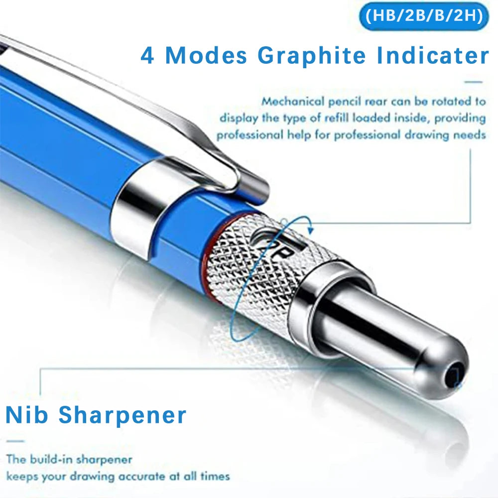 2.0MM Metal Mechanical Pencil Art Drawing DesignHB Automatic Pencil