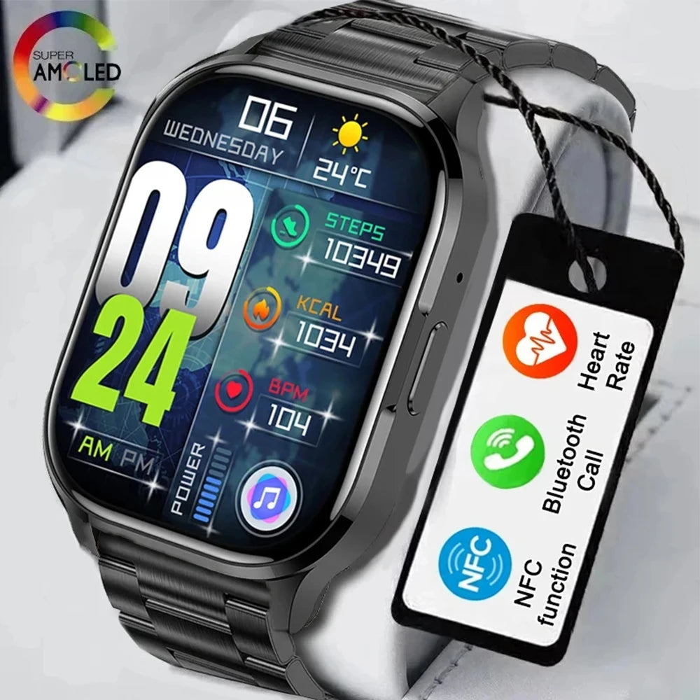 Men's and Women's Bluetooth Call Couple Smart Watch Android Compatible Apple Fitness Sports Electronic Watch