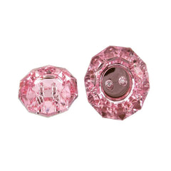 24Pcs Red Rhinestone Acrylic Button