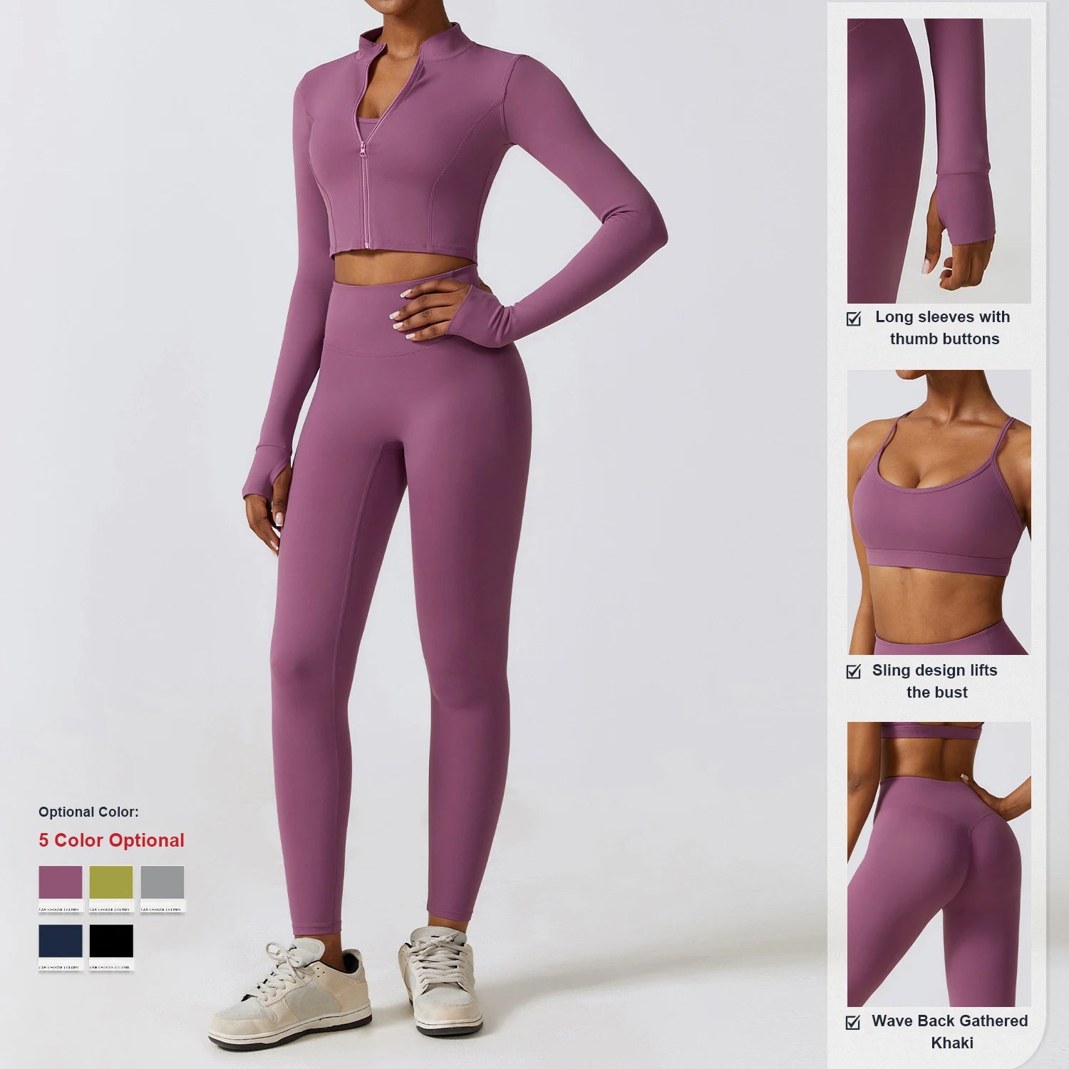 High Quality Yoga Sets 3 Piece Woman Yoga Clothes Fitness Clothing