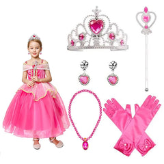 Girl Birthday Decorations Pink Princess Dress Up Costume