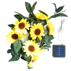 Solar Artificial Sunflower Rose String Light