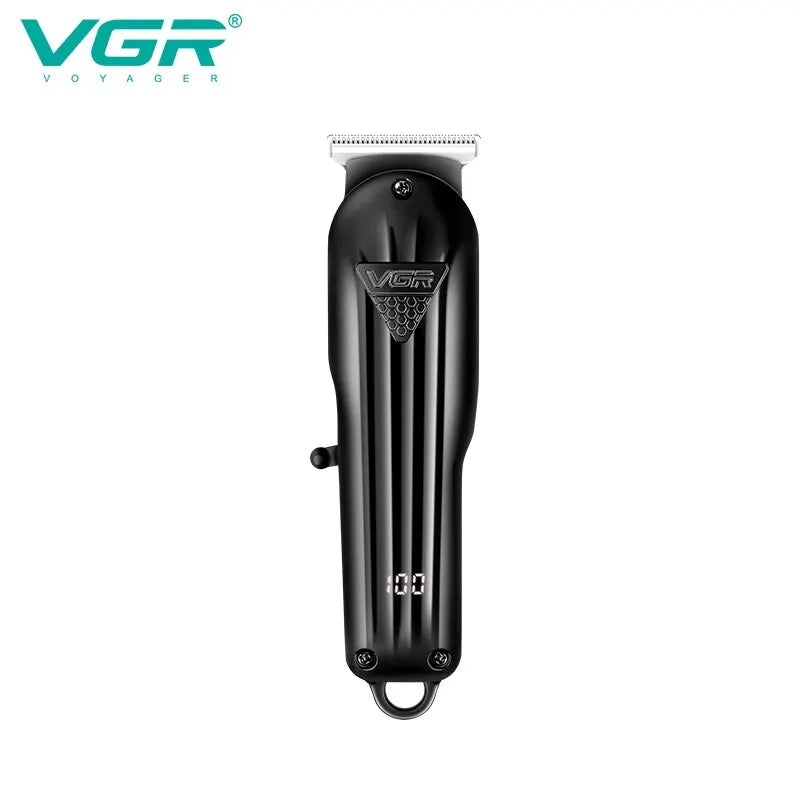 Hair Trimmer Professional Hair Clipper Electric T-Blade Hair Cutting Machine 0mm LED Display Barber Trimmer for Men V-982