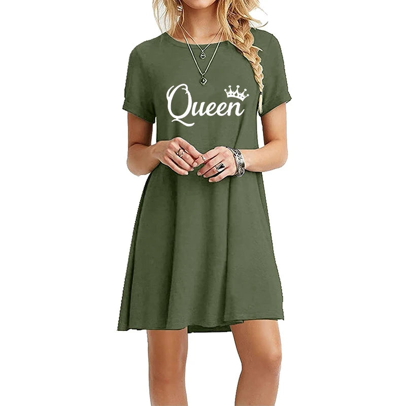 Women's Fashion Medium Length Dress T-shirt