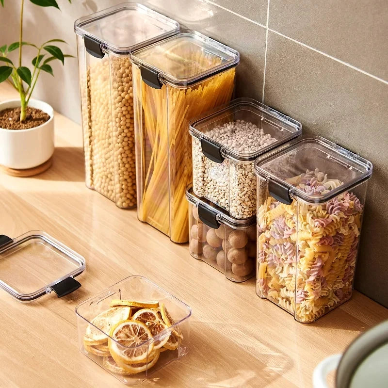 Sealed Can Kitchen Storage Box Transparent Food Transparent Container Moisture Proof Storage Box