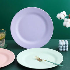 1pc 28cm Wheat Straw Dinner Plates Pizza Plate Steak Dish Western Food Large Plate Dessert Plate Dishes
