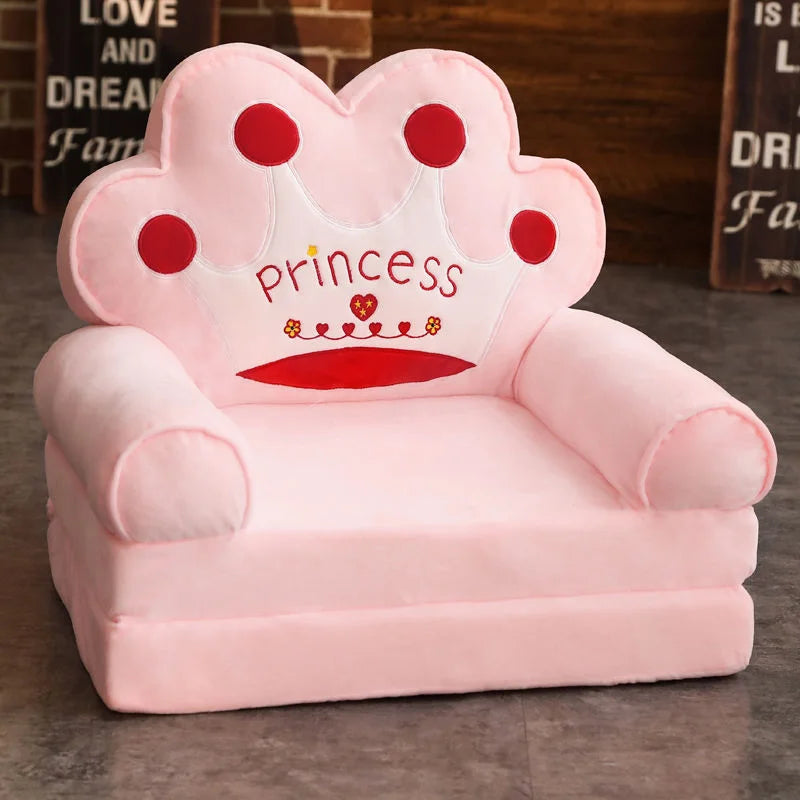 Sofas Children Sofa Cute Cartoon Lazy Folding Small Sofa Bed Girl Princess Baby Toddler