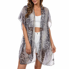 Women's Tops Boho Loose Floral Coverups Beach Swim Bikini