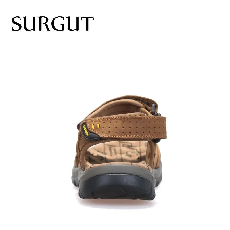 Summer Leisure Beach Men Shoes High Quality Leather Sandals