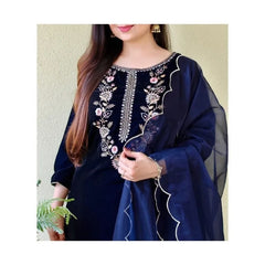 India Pakistan Salwar Kameez Party Wear Velvet Set European and American Fashion Trends