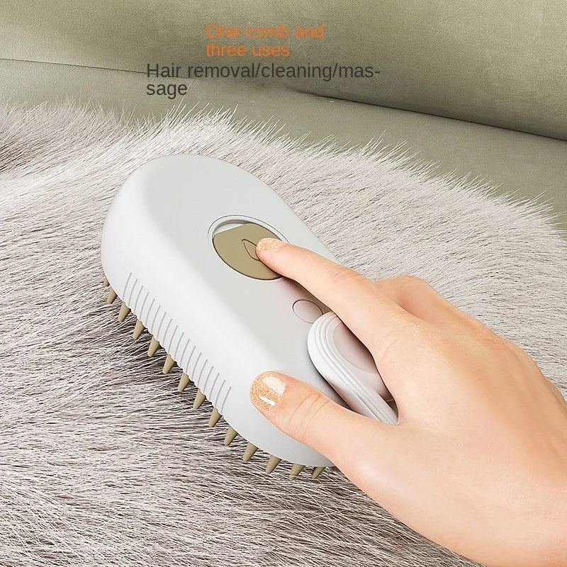 Cat Steam Brush Steamy Dog Brush 3 in 1 Electric Spray Cat Hair Brushes for Massage