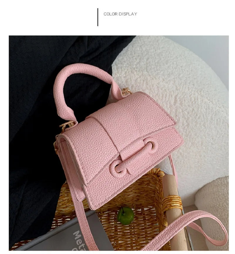 Women Bag PU Leather Mini Ladies Purses Handbag Single Shoulder Crossbody Small Square Bag