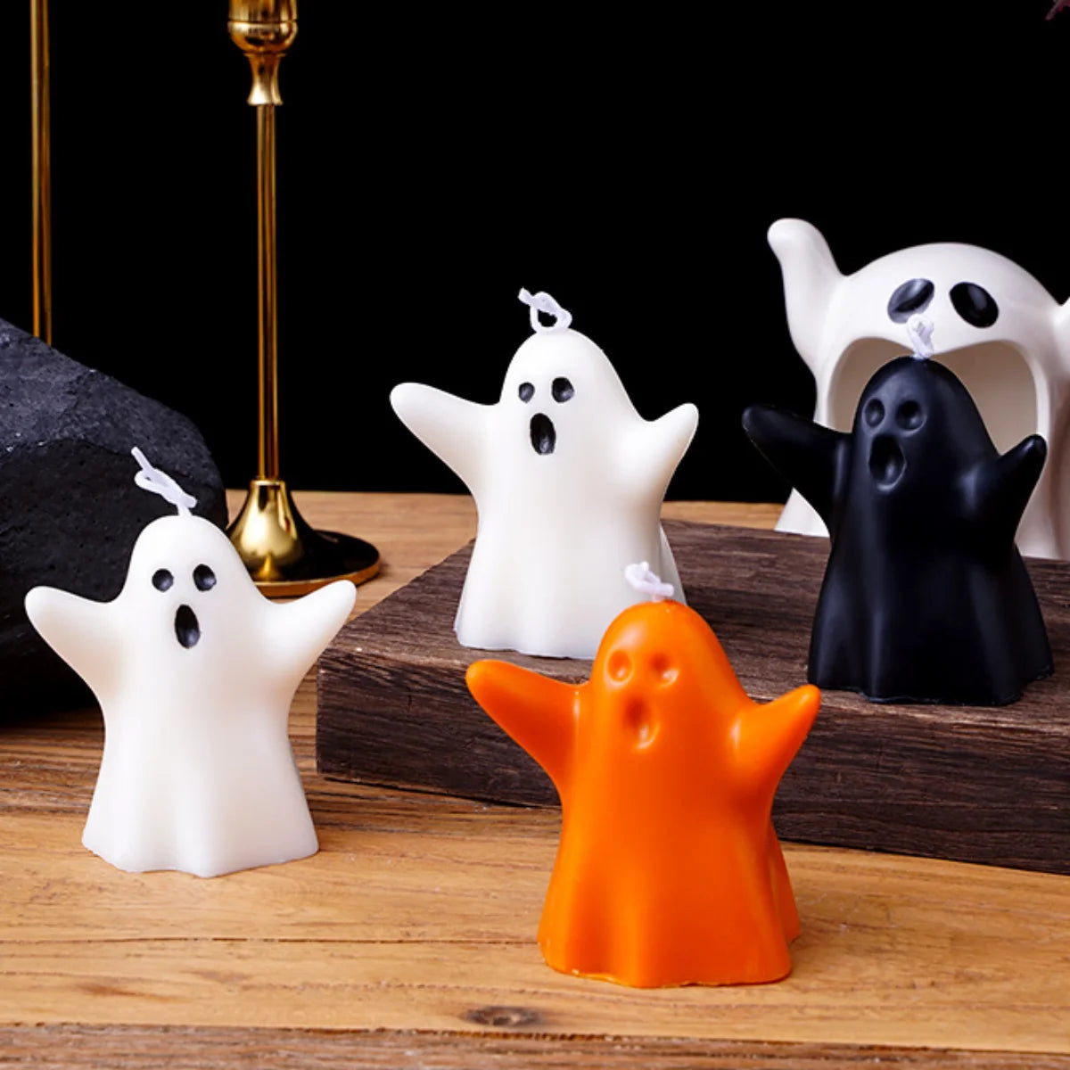 Halloween 3D Ghost Silicone Candle Mold Multi Style Spectre Soap