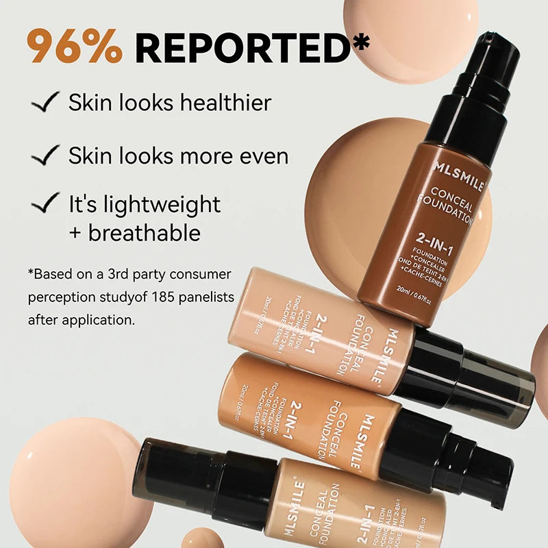 Face Foundation Cream Oil-control Matte Bbcream Lasting Concealer Liquid Waterproof Full Coverage Matte Base