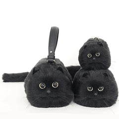 Luxury Mini Cute Black Cat Bag High Quality Female Bag  Women's Leather Handbags