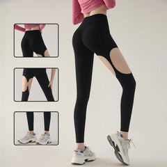 Women Pants Leggings for Women Metal Hollow Out Tights Sports Dance Yoga Pants