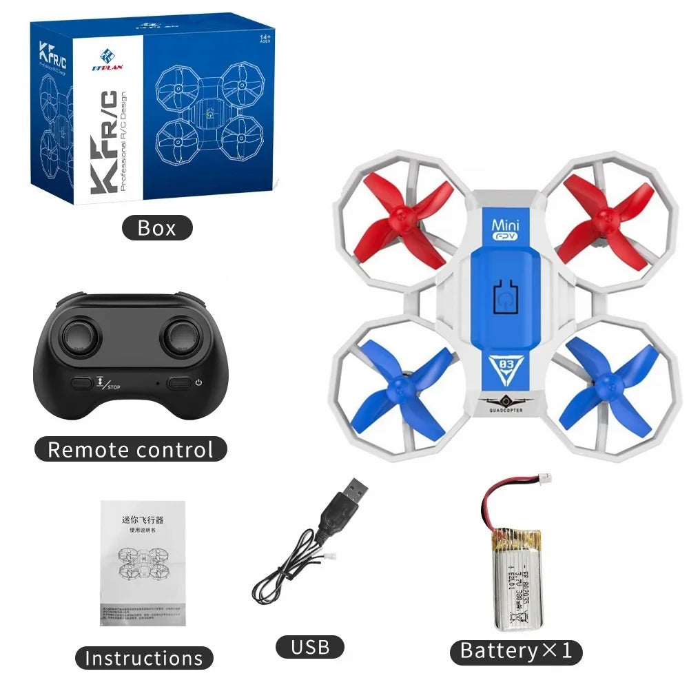 Mini Drones KF601 With Music And Lights Quadcopter Easy 360° To Control RC Helicopter Children Toys