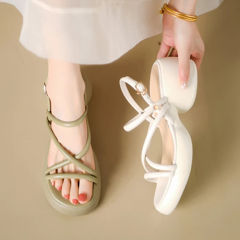 Clogs With Heel Summer High Sandals Female Women’s Shoes