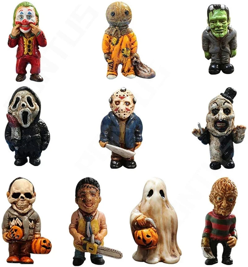 Horror Movie Villain Garden Gnomes Trick or Treat Halloween Figurines Ornaments Decor