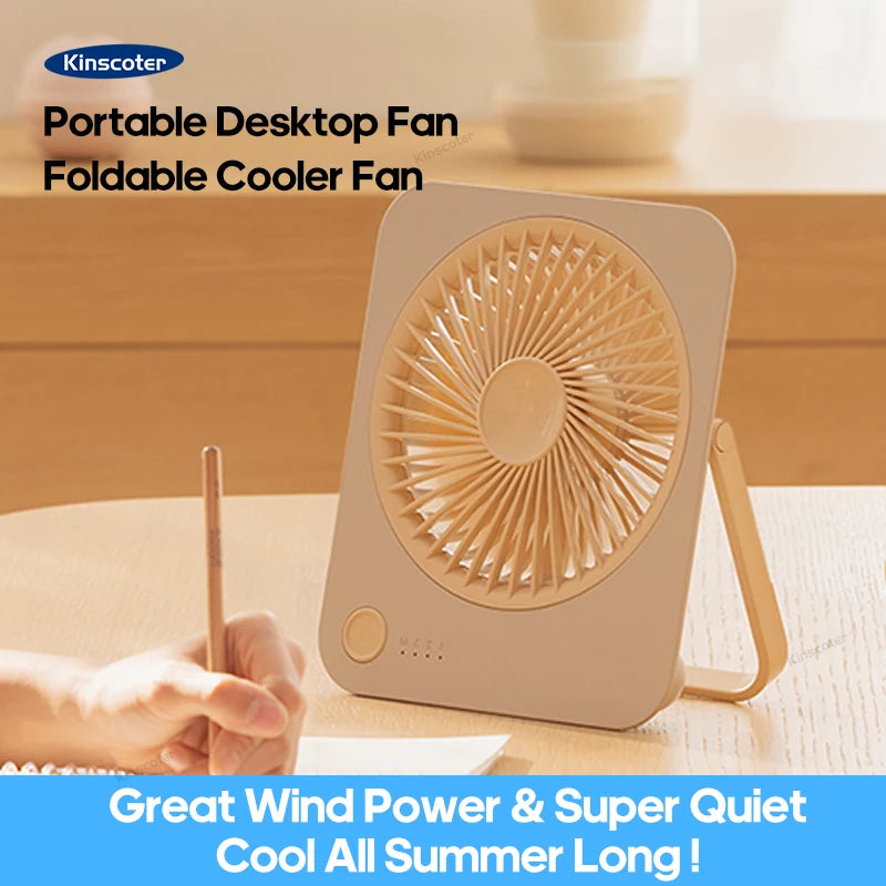Portable Cordless Desktop Fan Cordless USB Mini Fan