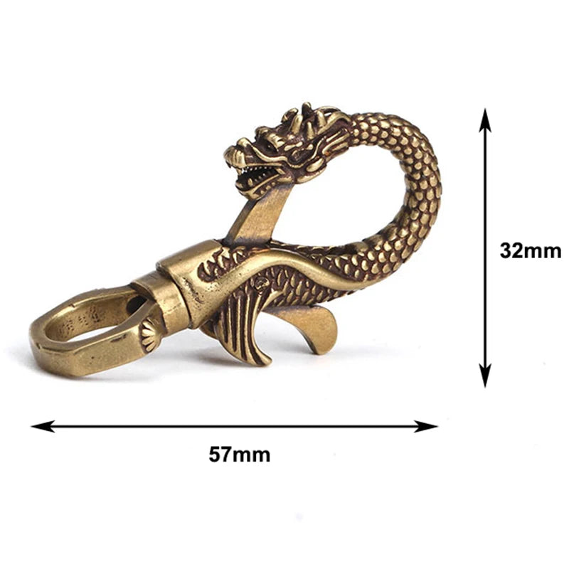 Figurines Small Ornaments Retro Brass Animal Car Key Chains Crafts Office Desk Decorations Accessories