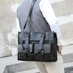 Shoulder Briefcase Bag PU Leather Tote Handbag Laptop Travel Male Business  Men's Bag