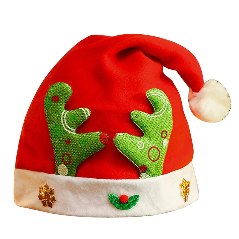 Christmas Hat New Year Cap Cute Cartoon Snowman ElK Hats For Children Adult Xmas Gift Decoration Performance Hats