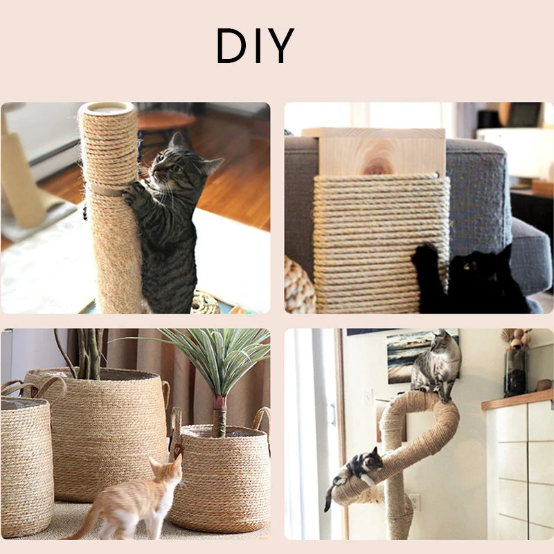 Cat Scratcher Rope Sisal Rope Cat Sharpen Claw Toy Kitten Climbing Frame Furniture