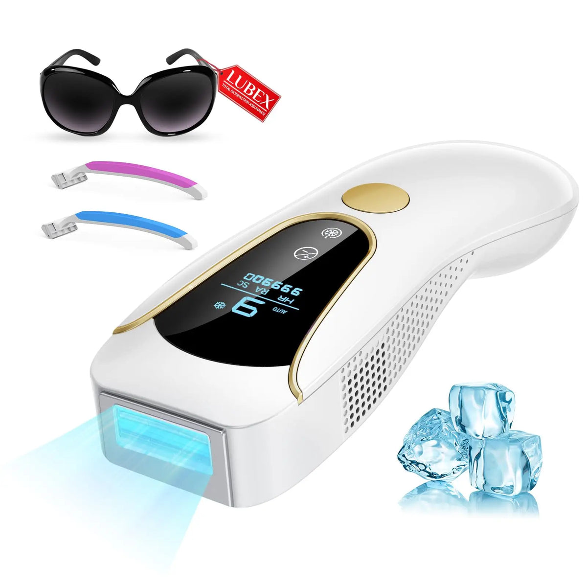 Aopvui 3-in-1 Functions HR/SC/RA Laser Hair Removal Device