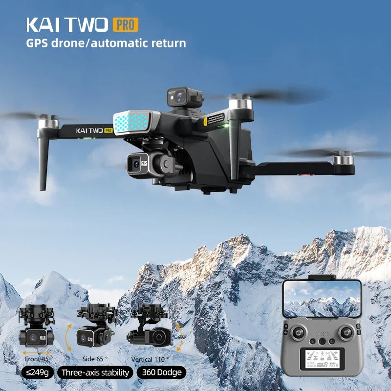 KAI TWO Pro GPS Drone 8K HD Camera 3-Axis Gimbal Professional Anti-Shake Photography