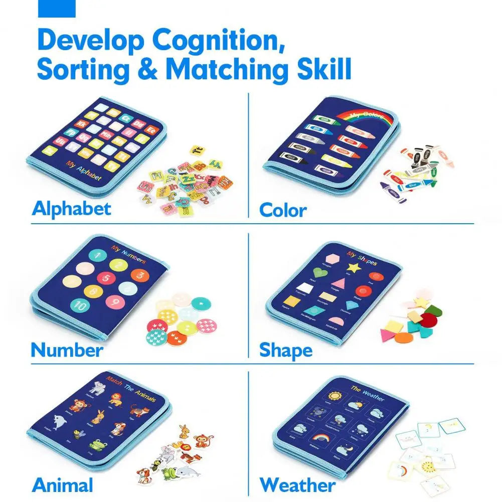 Life Skills Development Toy for Kids Versatile Felt Learning Board Teach Kids Life Skills Enhance