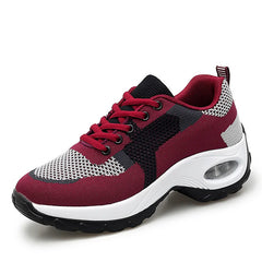 Walking Shoes Spring Autumn Casual Sport Shoes Lightweight Air Cushion Running Shoes Soft Mesh Breathable Woman Rock Shoes