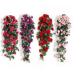 Artificial Hanging Flowers Fake Rose Vine Hanging Plants