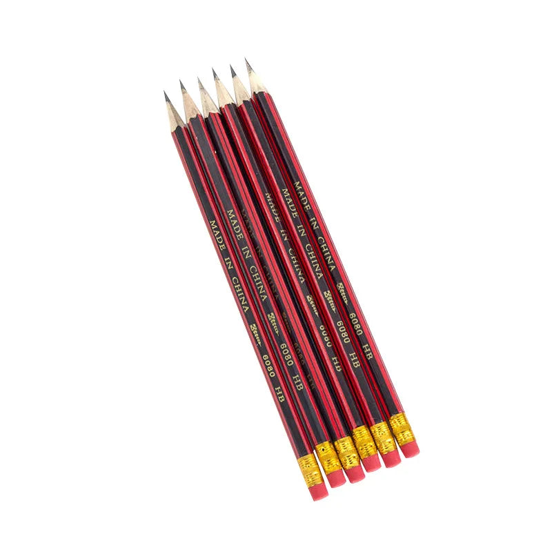 5pcs Hb Standard Pencil Classical Wood Lead-Free Quality Child Student Learning Stationery School Office Supplies Pencil