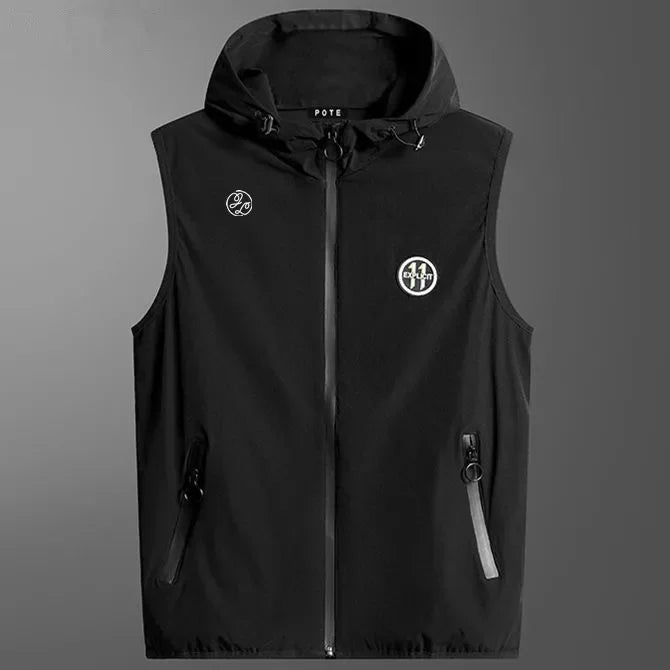 High quality Men's Golf wear jackets vest sleeveless hooded Golf Waistcoat Elastic fast dry sport tennis tops