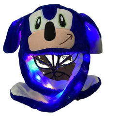 New Anime Hedgehog Sonic Plush Hat Press Jump Cap