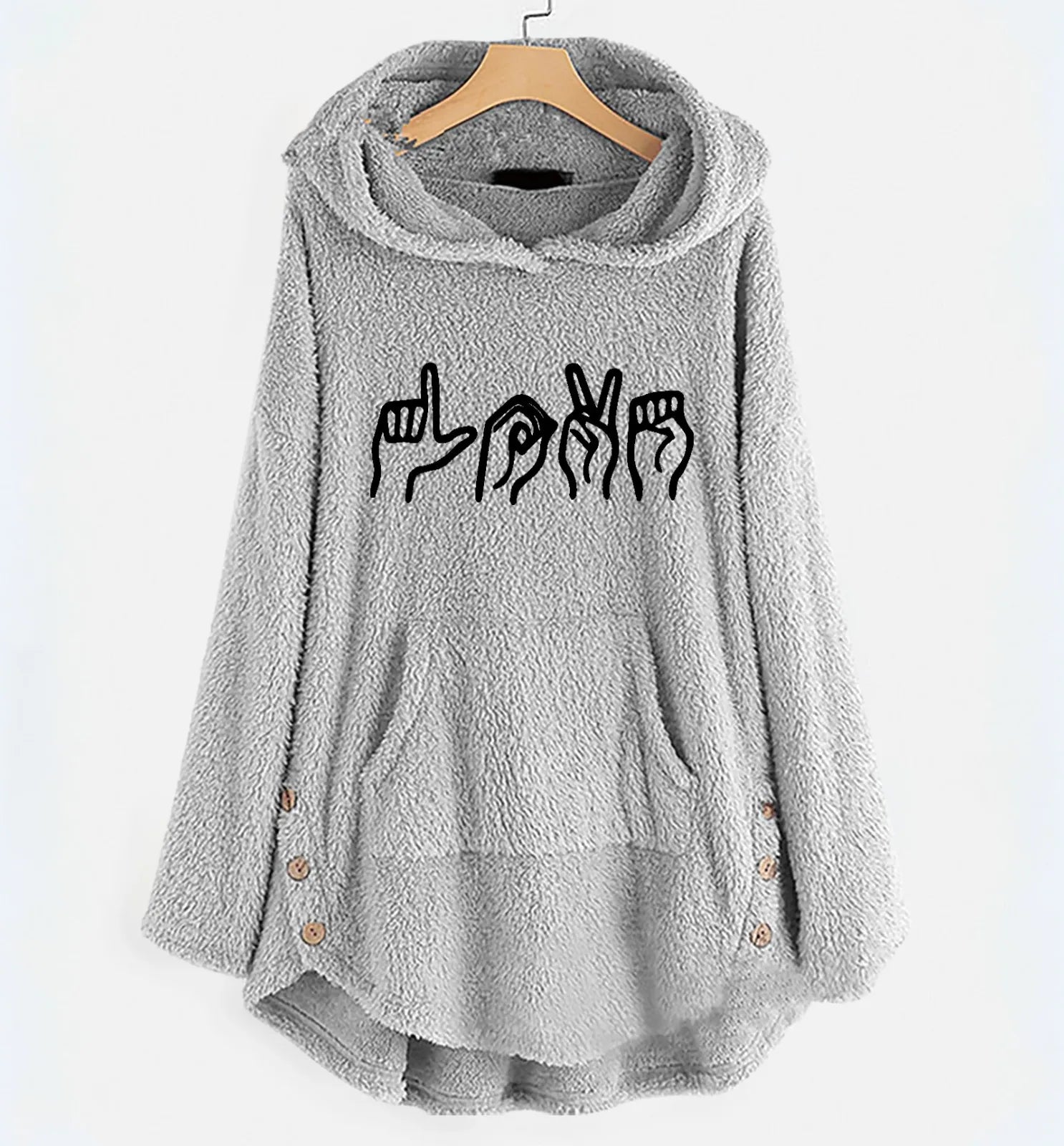 Everyday Print Long Sleeve Sweatshirt Women's Hooded Drawstring Sweatshirt Kpop Pullovers