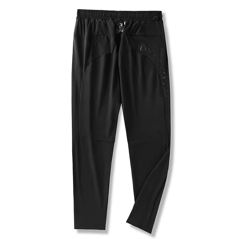 Summer Men Cool Ice Silk Breathable Oversize Joggers Pants