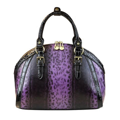 Retro Fashion Leather Women Handbag Shell Bag New Serpentine Large Capacity Portable Dumpling Bag