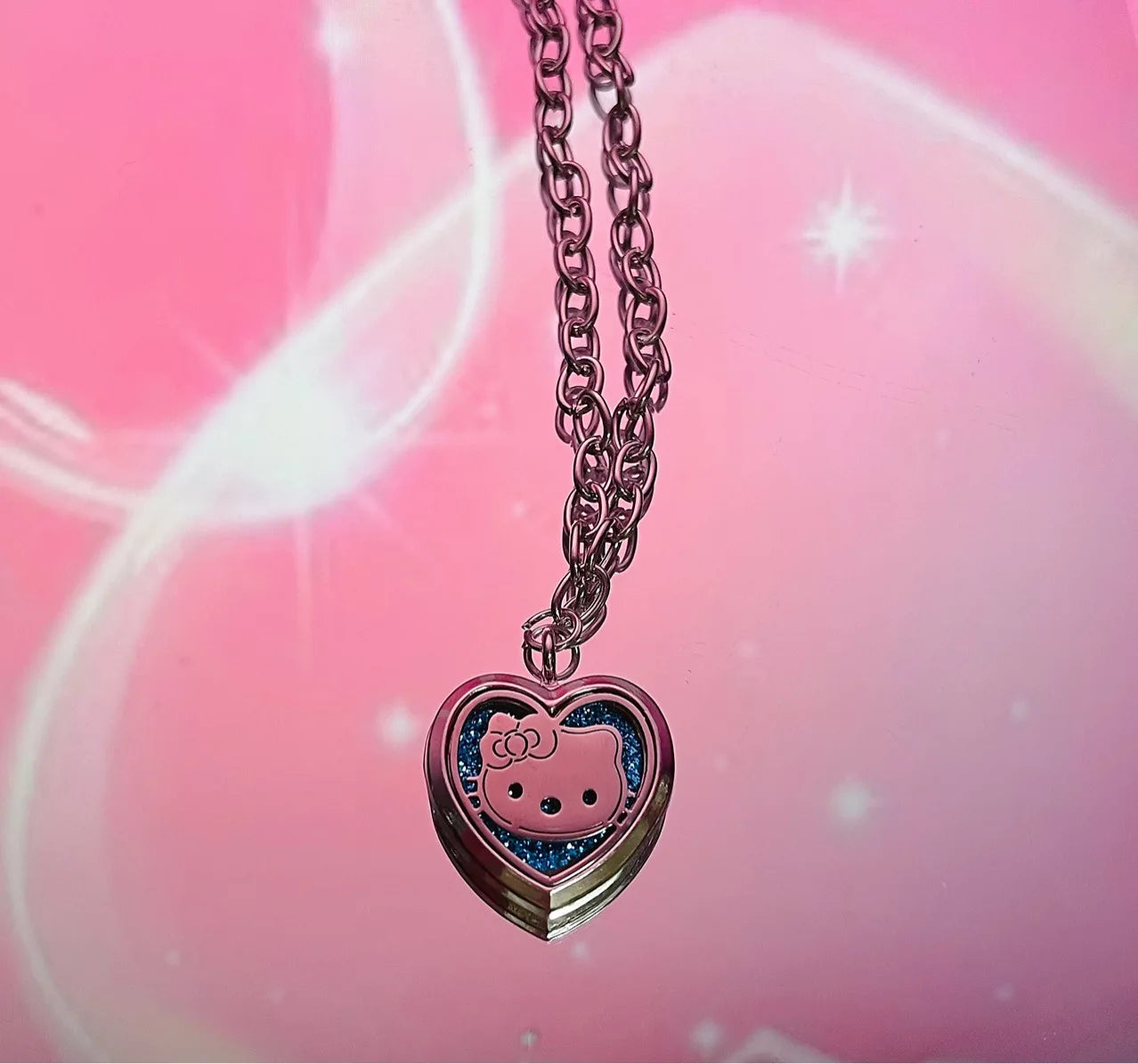 2252105 Sanrio Kawaii Hello Kitty Anime Pendant Cute Cartoon Kitty Kids Chain Simple Elegant Necklace Women Jewelry Gift