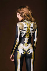 Halloween Carnival Jumpsuit Kids Adults Scary Skeleton Cosplay Costumes