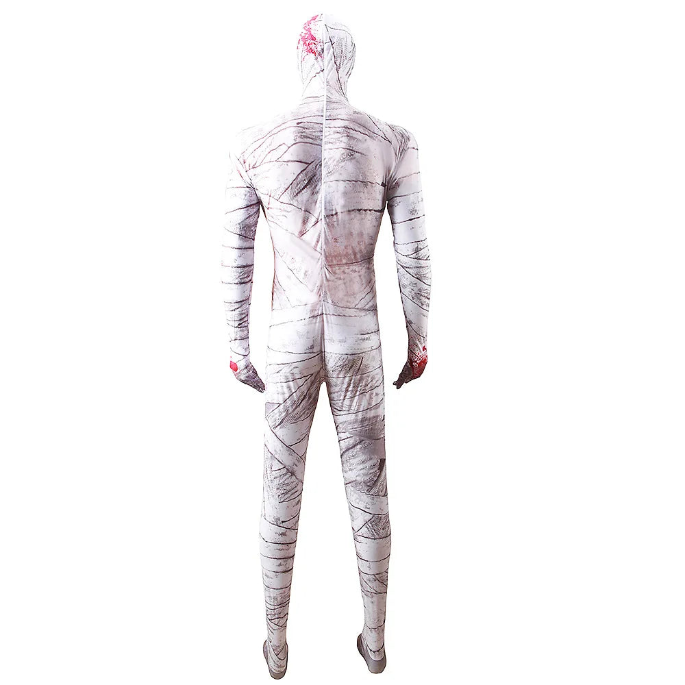 The Mummy Horror Costume Cosplay 3D Printed Spandex Halloween Costume The Mummy Superhero Zentai BodySuits for Adult Kids