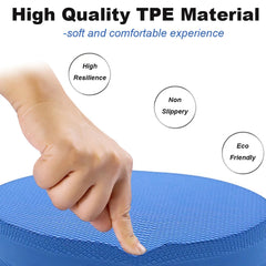 YFASHION TPE Mat Yoga Cushion Balance Pad Gym Fitness Exercise Foam Board Gym Oval Exercise Accessories 28 x 17 x 6cm